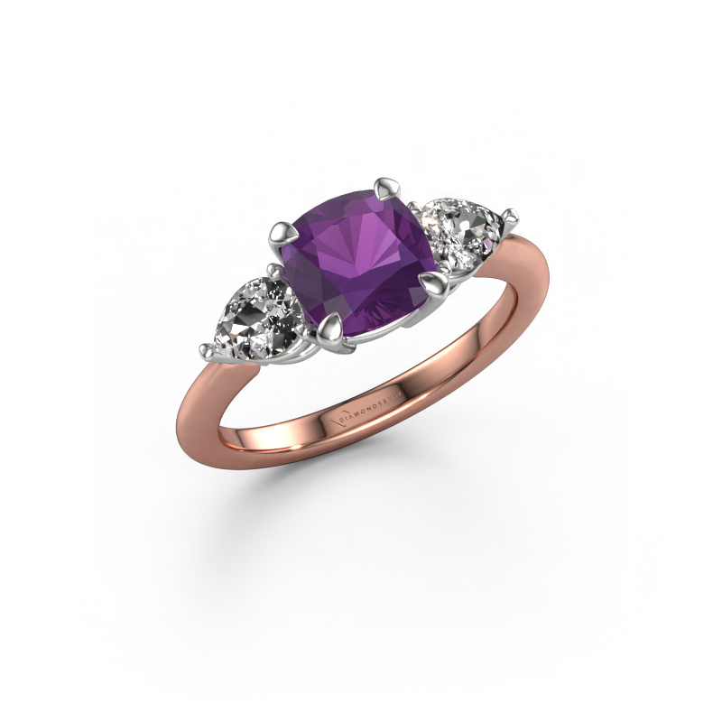 Bild von Verlobungsring Chanou CUS 585 Roségold Amethyst 7 mm