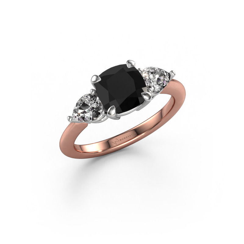 Bild von Verlobungsring Chanou CUS 585 Roségold Schwarz Diamant 3.100 crt