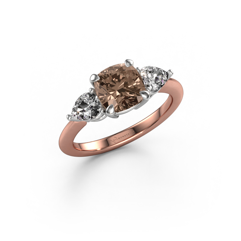 Image of Engagement ring Chanou CUS 585 rose gold Brown diamond 2.70 crt