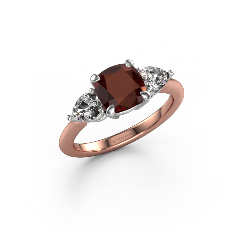 Bild von Verlobungsring Chanou CUS 585 Roségold Granat 7 mm