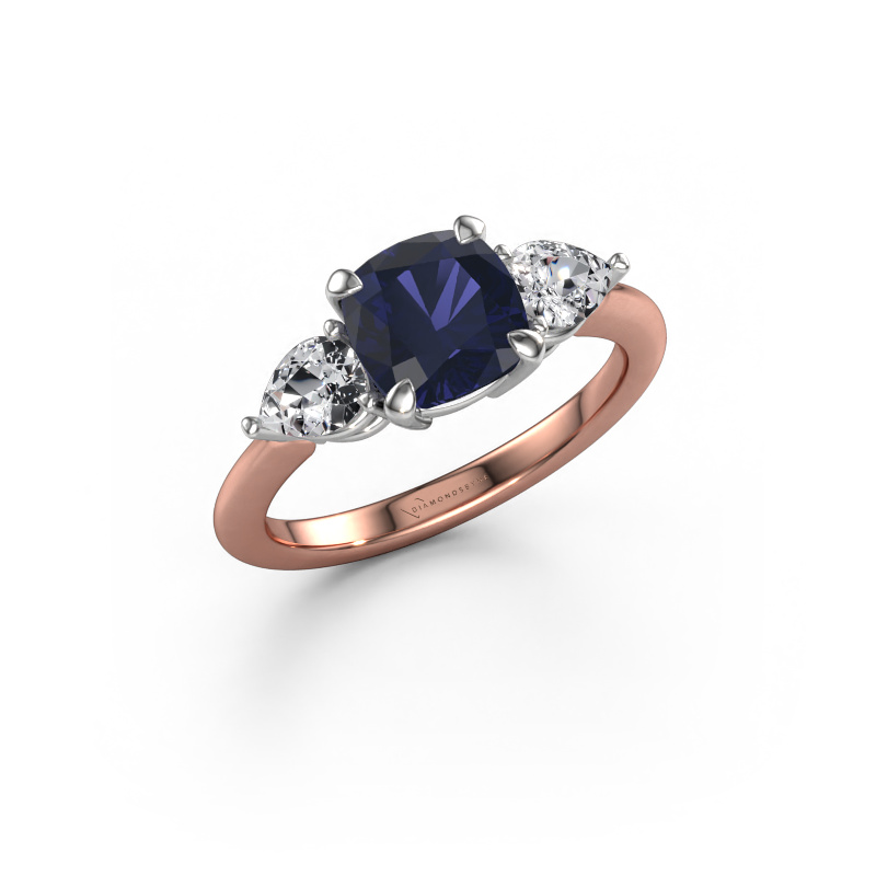 Image of Engagement ring Chanou CUS 585 rose gold Sapphire 7 mm
