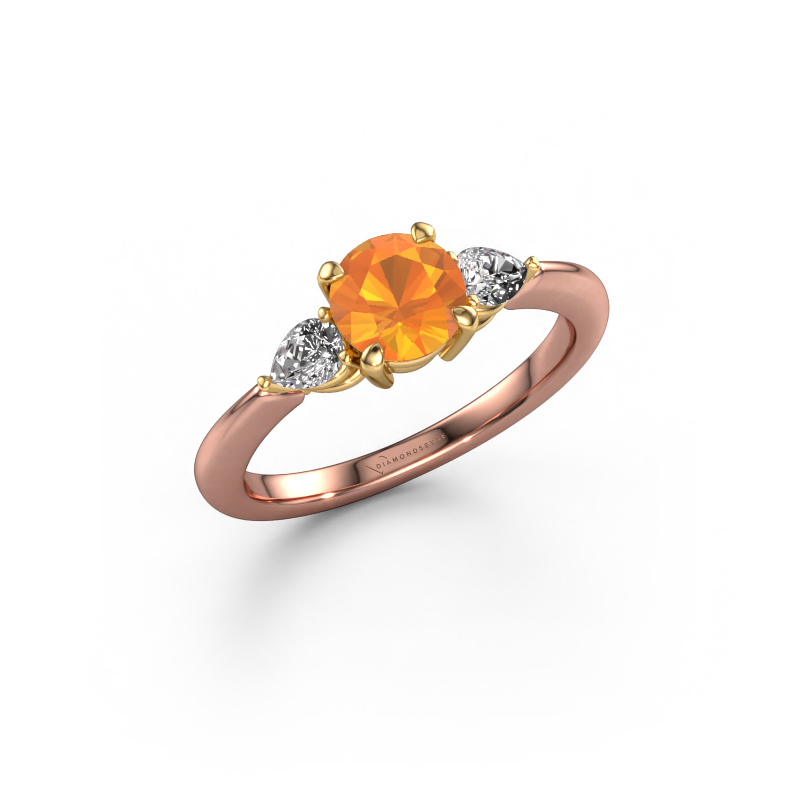 Bild von Verlobungsring Chanou RND 585 Roségold Citrin 6 mm