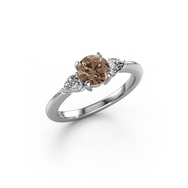 Image of Engagement ring Chanou RND 950 platinum Brown diamond 1.22 crt
