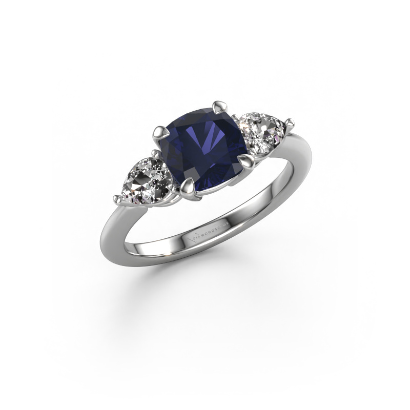 Image of Engagement ring Chanou CUS 950 platinum Sapphire 7 mm