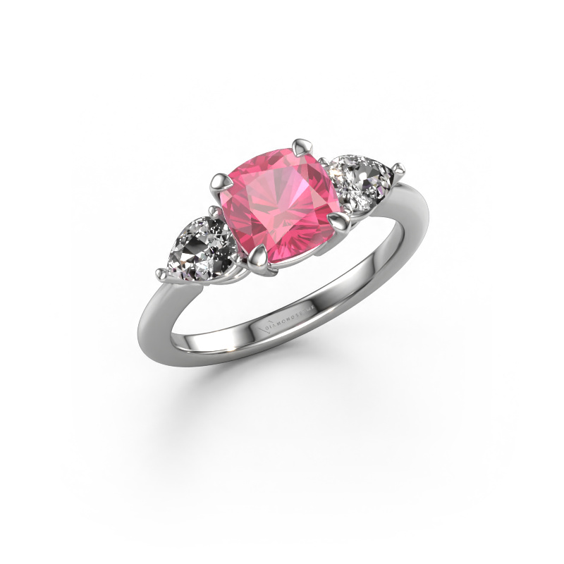 Image de Bague de fiançailles Chanou CUS 950 platine Saphir rose 7 mm