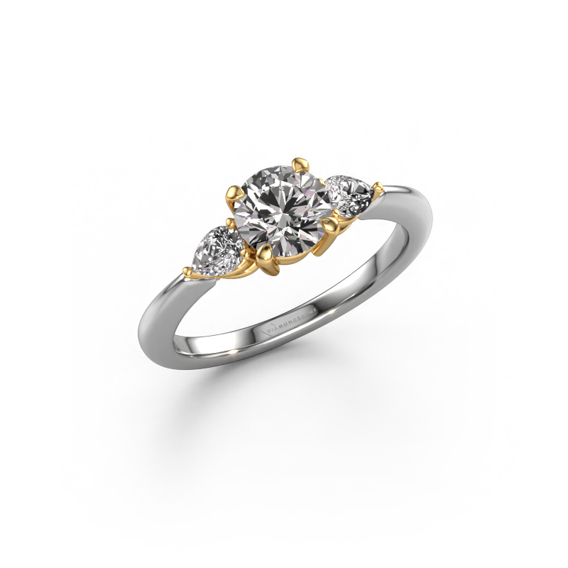 Image of Engagement ring Chanou RND 585 white gold Zirconia 6 mm