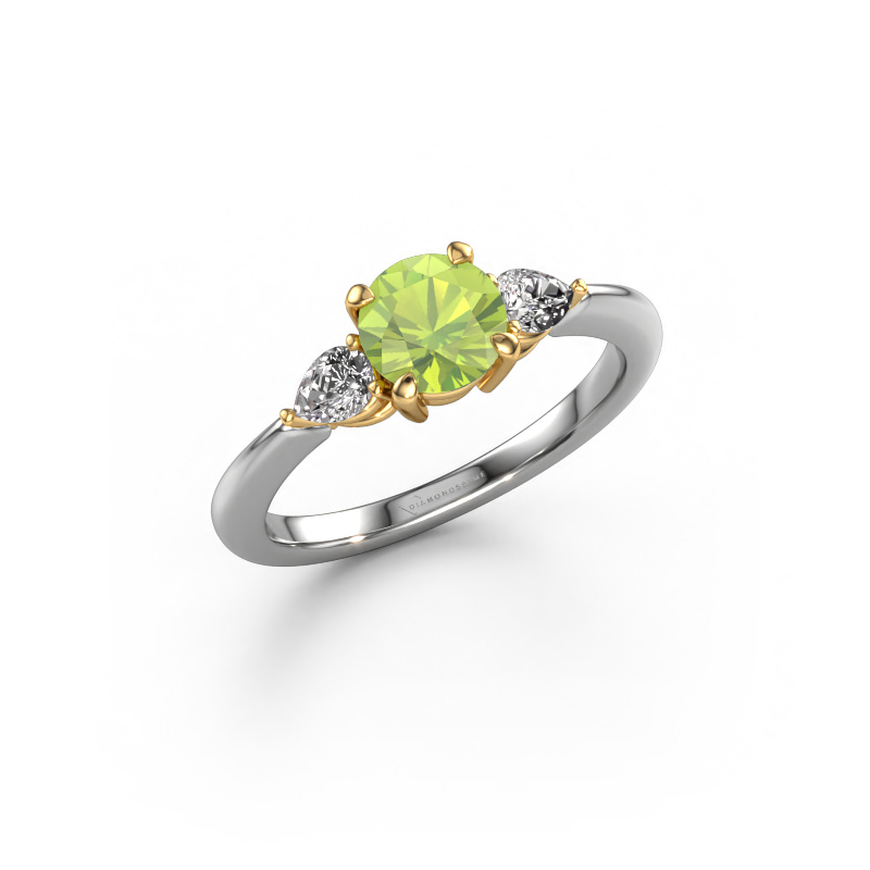 Bild von Verlobungsring Chanou RND 585 Weißgold Peridot 6 mm