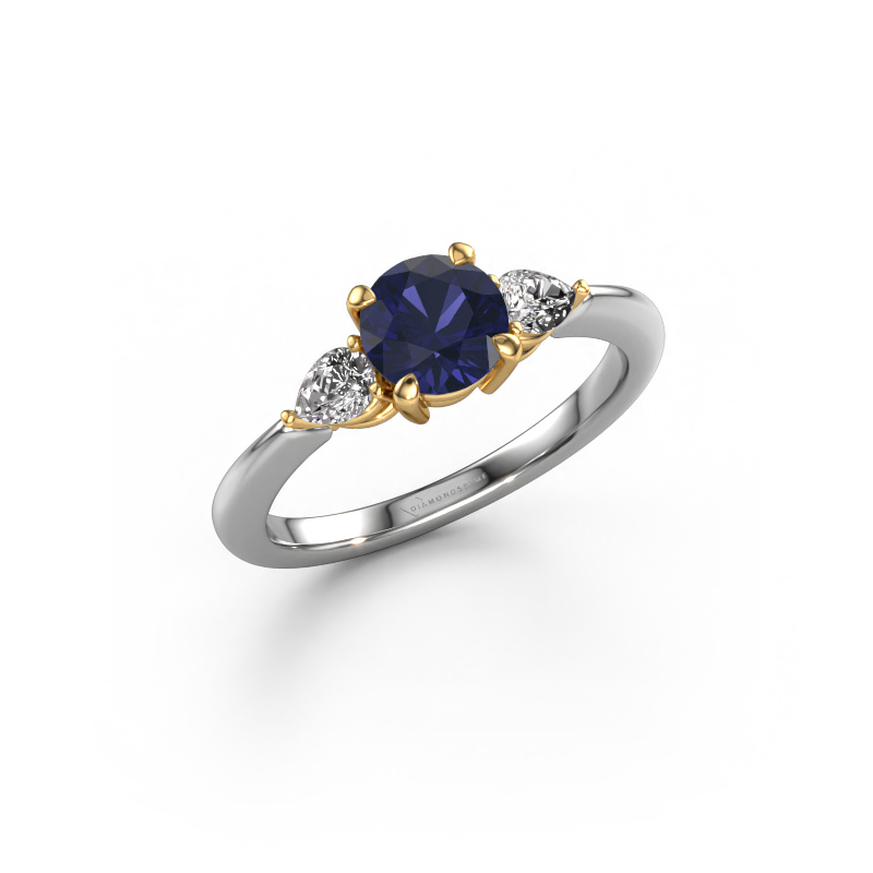 Image of Engagement ring Chanou RND 585 white gold Sapphire 6 mm