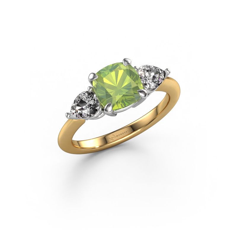 Image of Engagement ring Chanou CUS 585 gold Peridot 7 mm