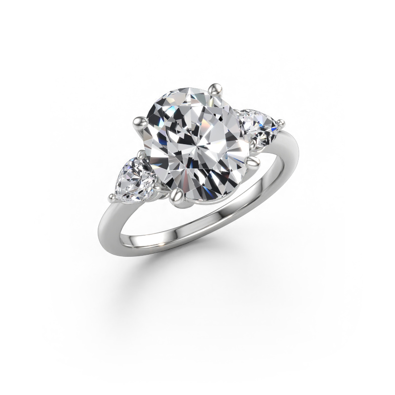 Bild av Förlovningsring Chanou OVL 950 platina Labbodlad diamant 4.43 crt
