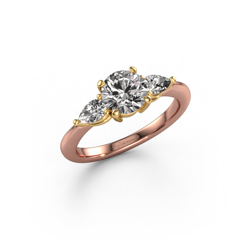 Image of Engagement ring Chanou RND 585 rose gold Diamond 1.50 crt
