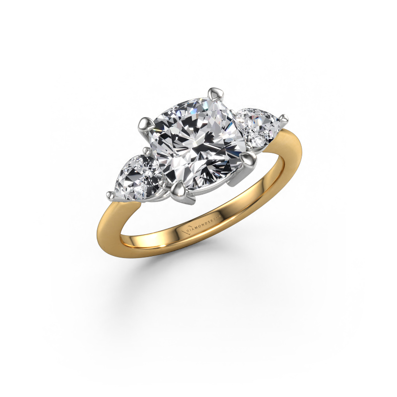 Image of Engagement ring Chanou CUS 585 gold Lab grown diamond 3.08 crt