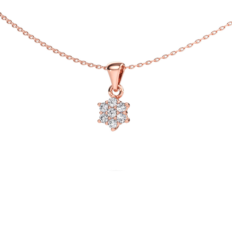 Image of Pendant Chantal 585 rose gold Diamond 0.21 crt