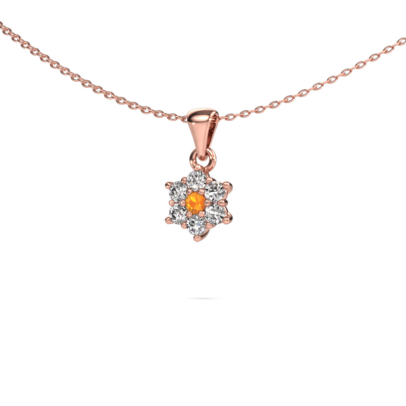 Image of Pendant Chantal 585 rose gold Citrin 2.4 mm