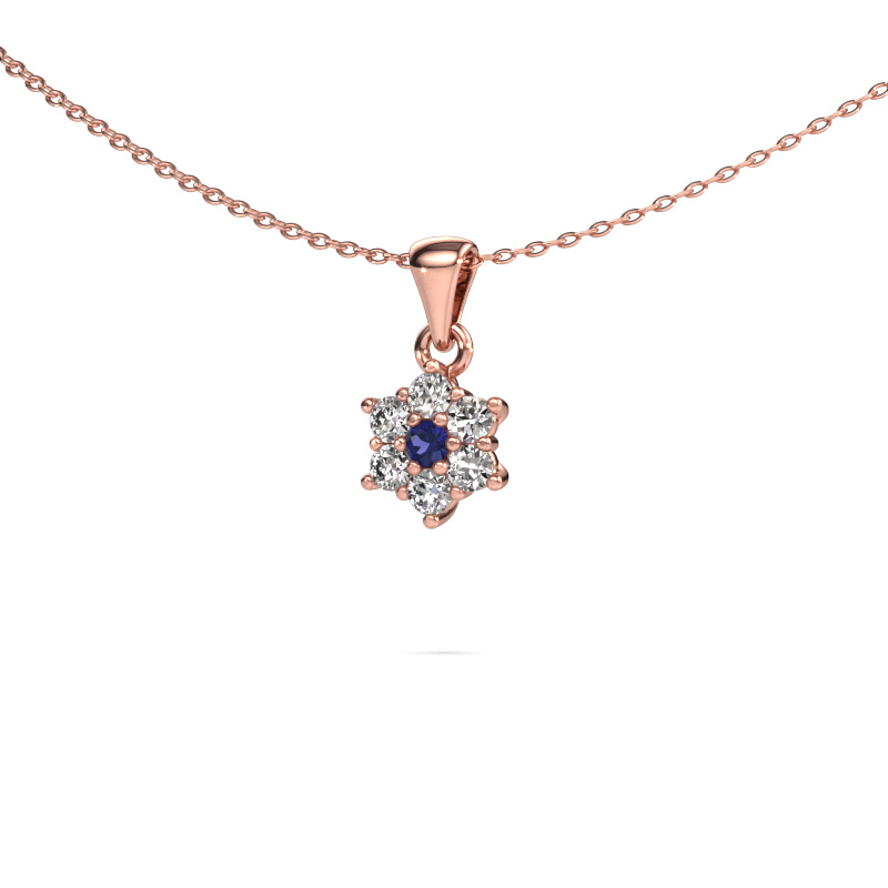 Image of Pendant Chantal 585 rose gold Sapphire 2.4 mm