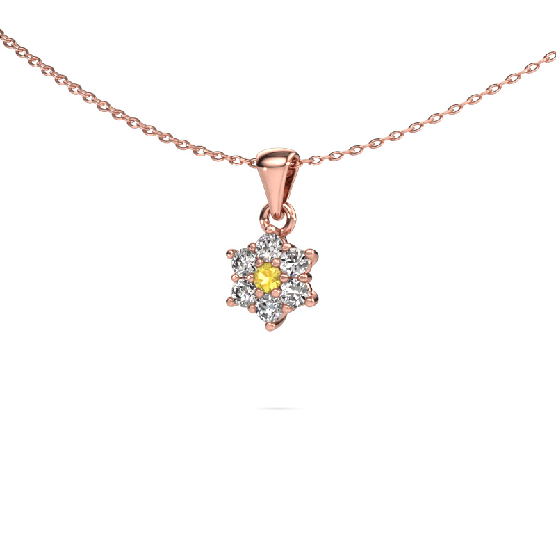 Bild von Anhänger Chantal 585 Roségold Gelb Saphir 2.4 mm