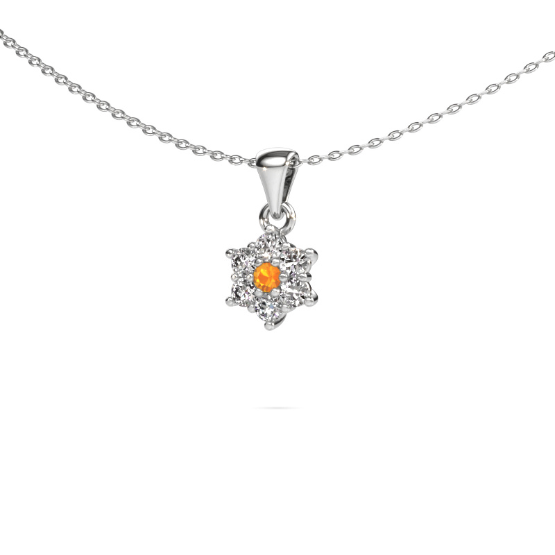 Image of Pendant Chantal 950 platinum Citrin 2.4 mm