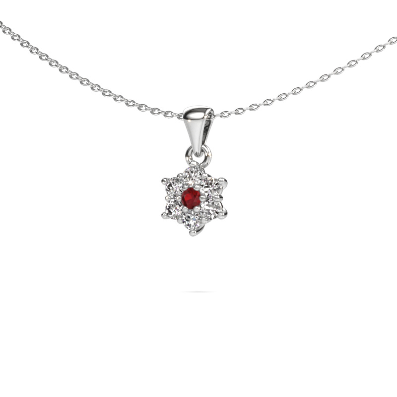 Image of Pendant Chantal 950 platinum Ruby 2.4 mm