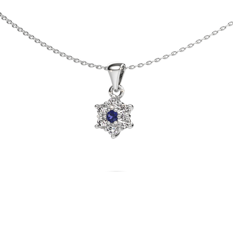 Image of Pendant Chantal 585 white gold Sapphire 2.4 mm