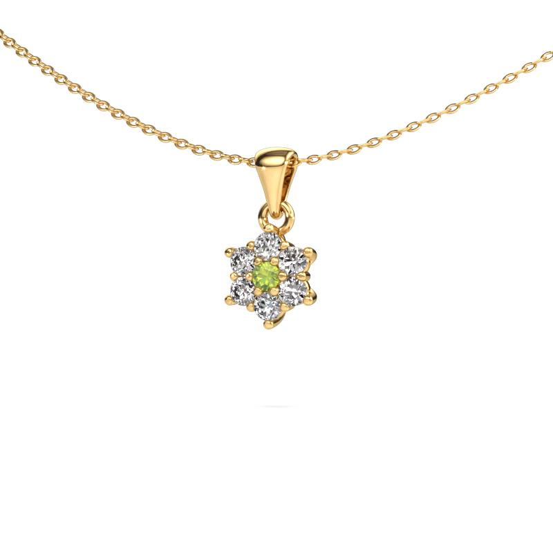 Image of Pendant Chantal 585 gold Peridot 2.4 mm