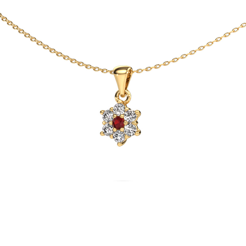 Image of Pendant Chantal 585 gold Ruby 2.4 mm