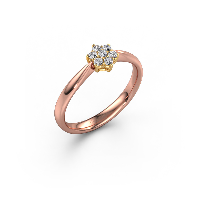Bild von Verlobungsring Chantal 1 585 Roségold Diamant 0.140 crt
