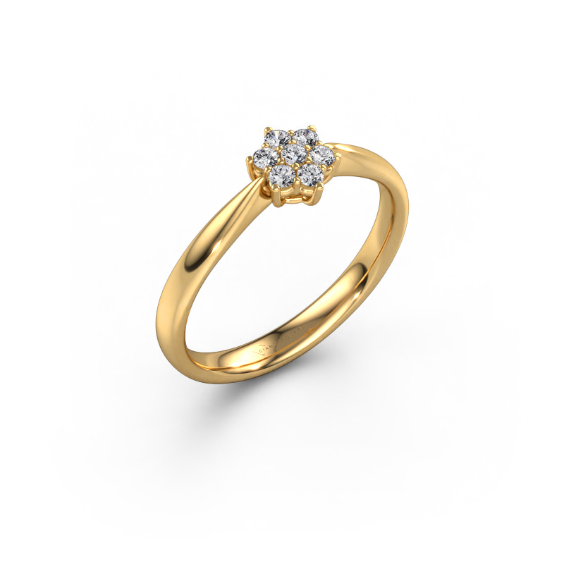 Image of Promise ring Chantal 1 585 gold Diamond 0.140 crt