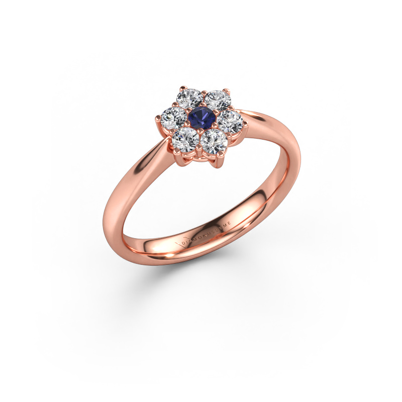 Immagine di Anello di promessa Chantal 1 585 oro rosa Zaffiro 2.4 mm