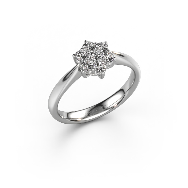 Image of Promise ring Chantal 1 950 platinum Zirconia 2.4 mm