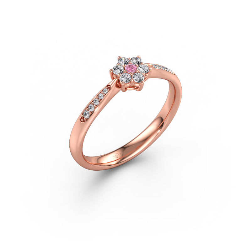 Bild av Förlovningsring Chantal 2 585 roséguld Rosa safir 1.7 mm