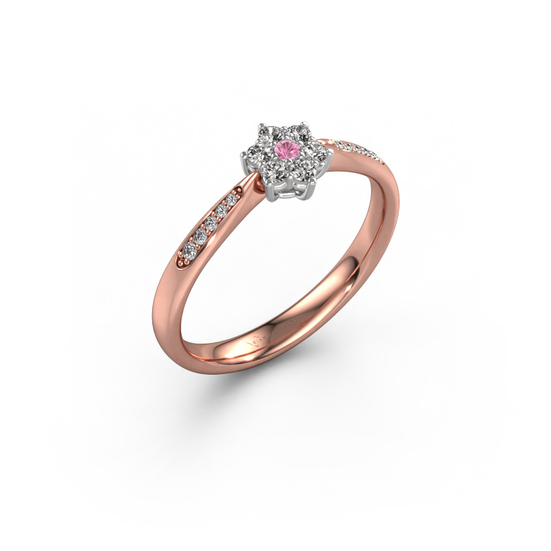 Image de Bague de fiançailles Chantal 2 585 or rose Saphir rose 1.7 mm