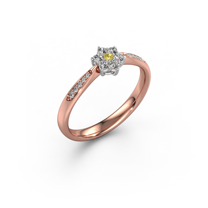 Bild von Verlobungsring Chantal 2 585 Roségold Gelb Saphir 1.7 mm