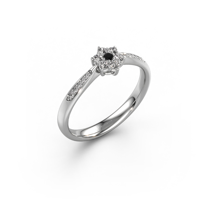 Image of Engagement ring Chantal 2 950 platinum Black diamond 0.179 crt