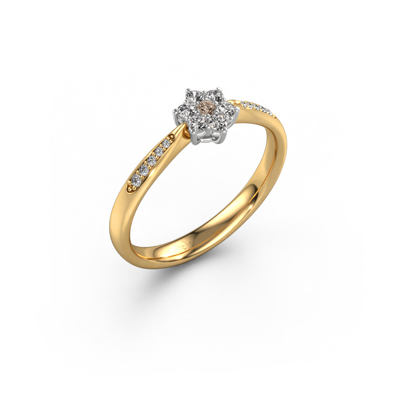 Bild von Verlobungsring Chantal 2 585 Gold Braun Diamant 0.175 crt