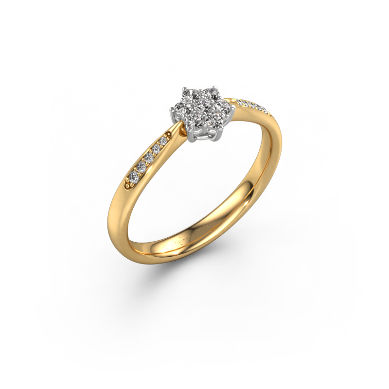 Image of Engagement ring Chantal 2 585 gold Zirconia 1.7 mm