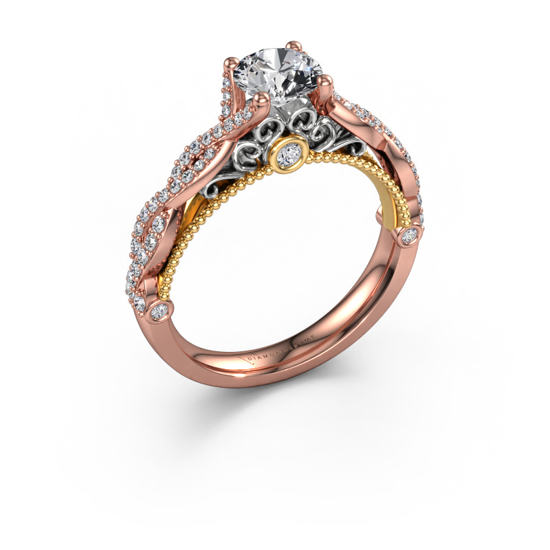 Image of Engagement ring Chantelle 585 rose gold Diamond 1.102 crt