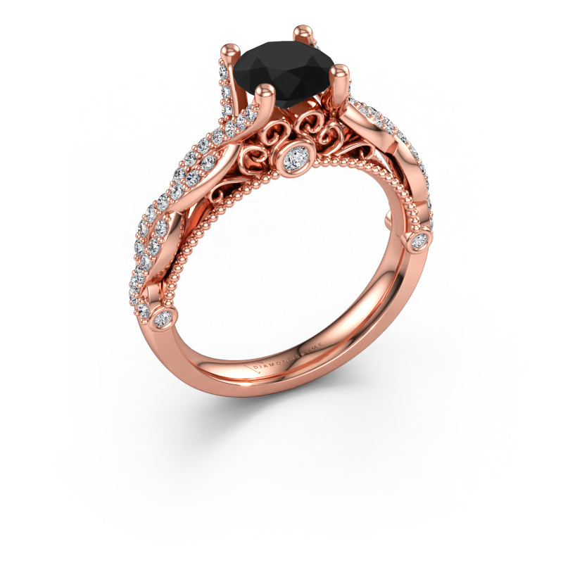 Immagine di Anello di fidanzamento Chantelle 585 oro rosa Diamante nero 1.699 crt