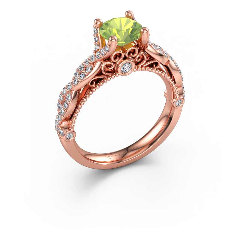 Immagine di Anello di fidanzamento Chantelle 585 oro rosa Peridoto 6.5 mm