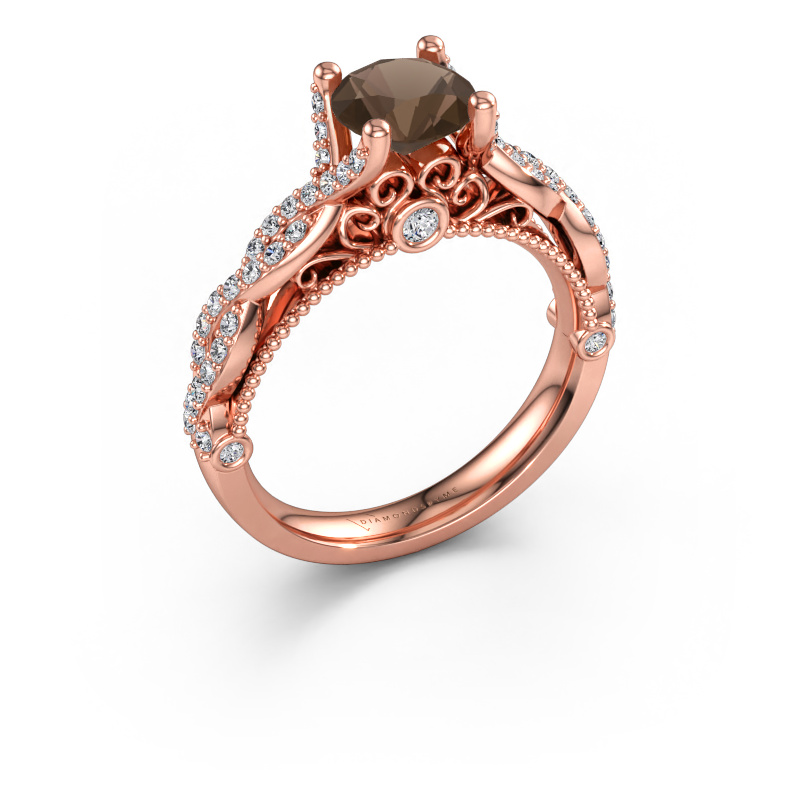 Immagine di Anello di fidanzamento Chantelle 585 oro rosa Quarzo fumé 6.5 mm