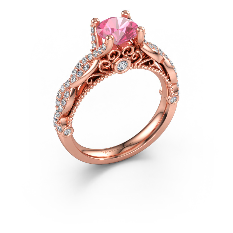 Immagine di Anello di fidanzamento Chantelle 585 oro rosa Zaffiro rosa 6.5 mm