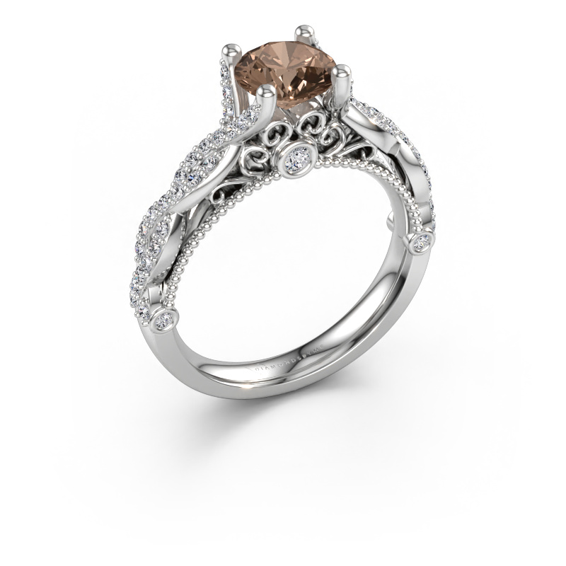 Bild av Förlovningsring Chantelle 585 vitt guld Brun diamant 1.399 crt