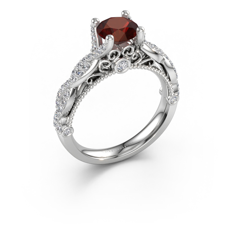 Bild von Verlobungsring Chantelle 585 Weißgold Granat 6.5 mm
