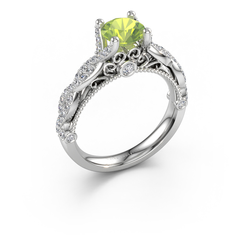Bild von Verlobungsring Chantelle 585 Weißgold Peridot 6.5 mm