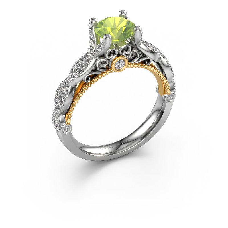Bild von Verlobungsring Chantelle 585 Weißgold Peridot 6.5 mm