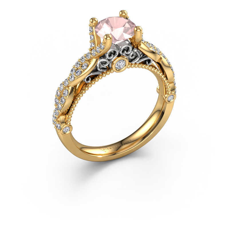 Image of Engagement ring Chantelle 585 gold Morganite champagne 6.5 mm