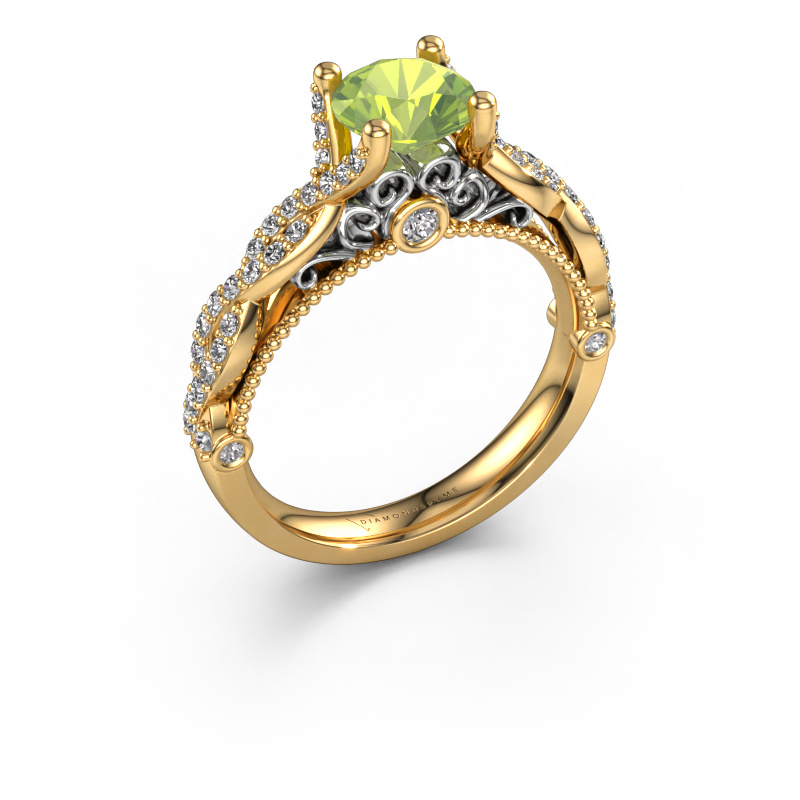 Bild von Verlobungsring Chantelle 585 Gold Peridot 6.5 mm