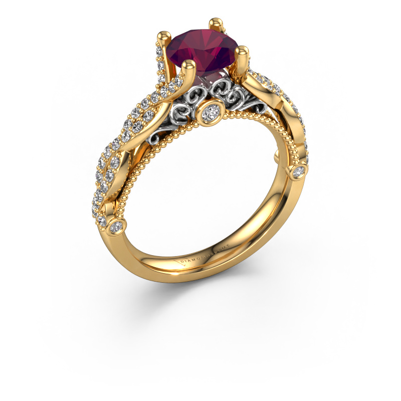Bild von Verlobungsring Chantelle 585 Gold Rhodolit 6.5 mm