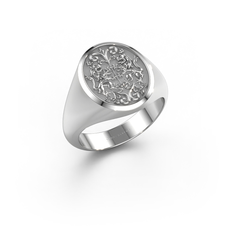 Image of Family crest ring Charlie 950 platinum