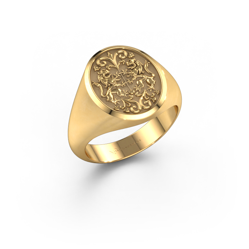 Image of Family crest ring Charlie 585 gold