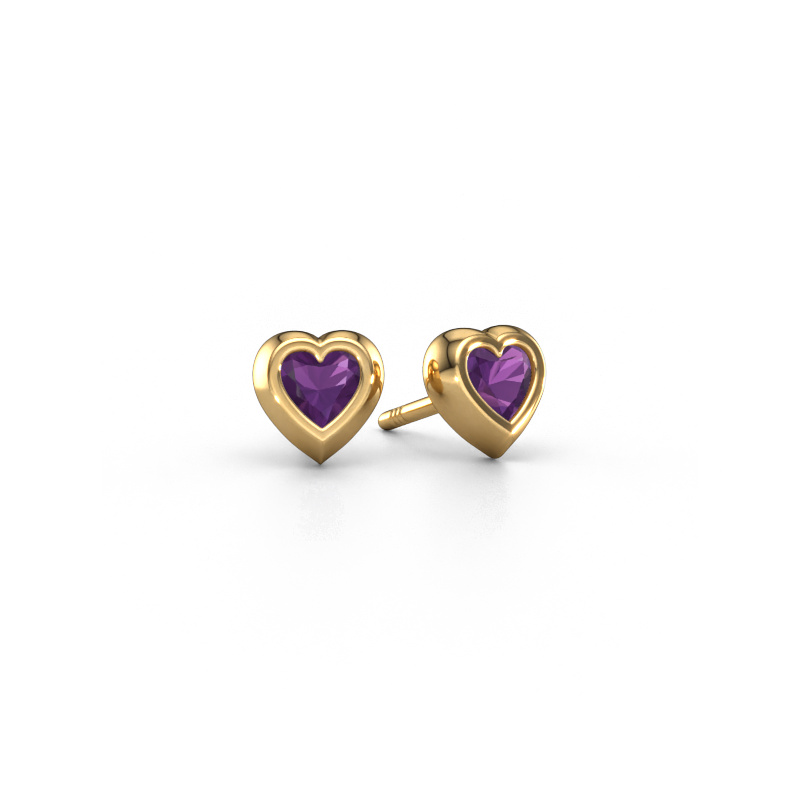 Bild von Ohrsteckers Charlotte 585 Gold Amethyst 4 mm